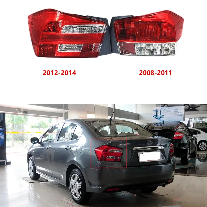 

For Honda CITY 2008 2009 10 11 12 13 2014 Car accessory Tail Lamps Reversing Light Tail Lamp Assembly Replace original Rear lamp