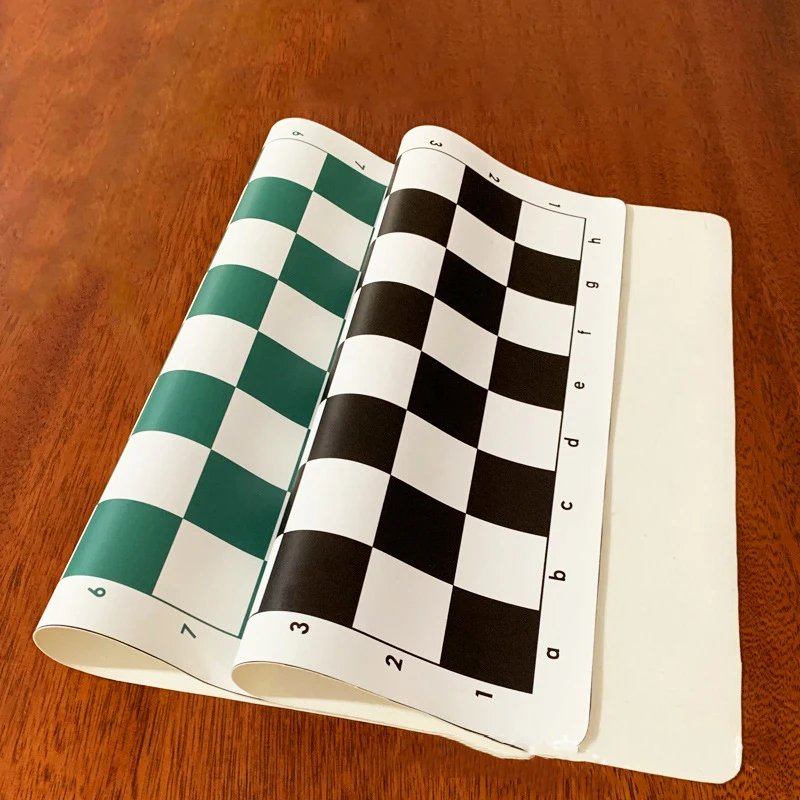Chess Soft Chessboard Leather Cloth Foldable Portable Chess Mat Children's Student 64 Grid foldable chess board folding chess board