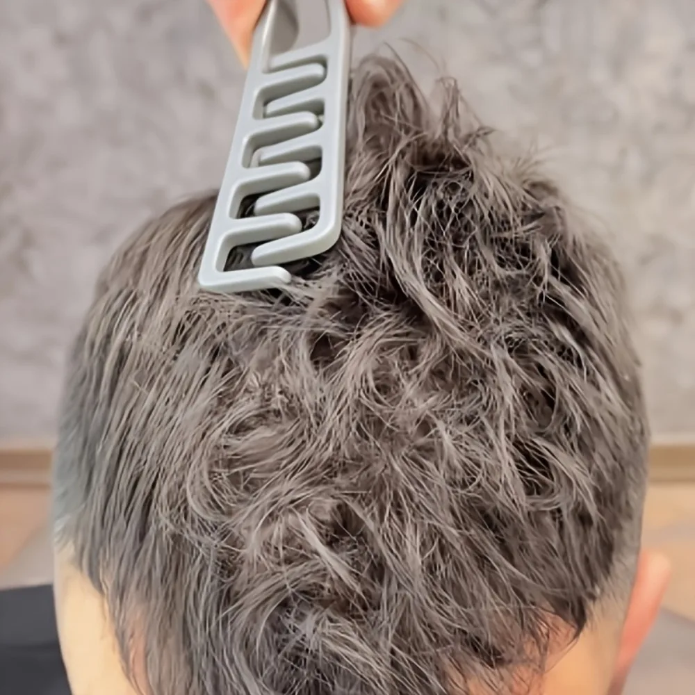 3Pcs 남성용 플라스틱 헤어 빗, 미니멀리스트 그레이 스타일링 빗, 휴대용 포켓 빗, 일상 비즈니스 여행 사무실 사용용