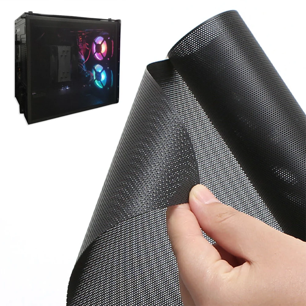 30x100CM Computer Dust Filter Network Net Case Dustproof Cover Mesh PC Case Fan Cooler Chassis Dust Cover 0.5/0.8/1.0/1.5/2.0mm 2