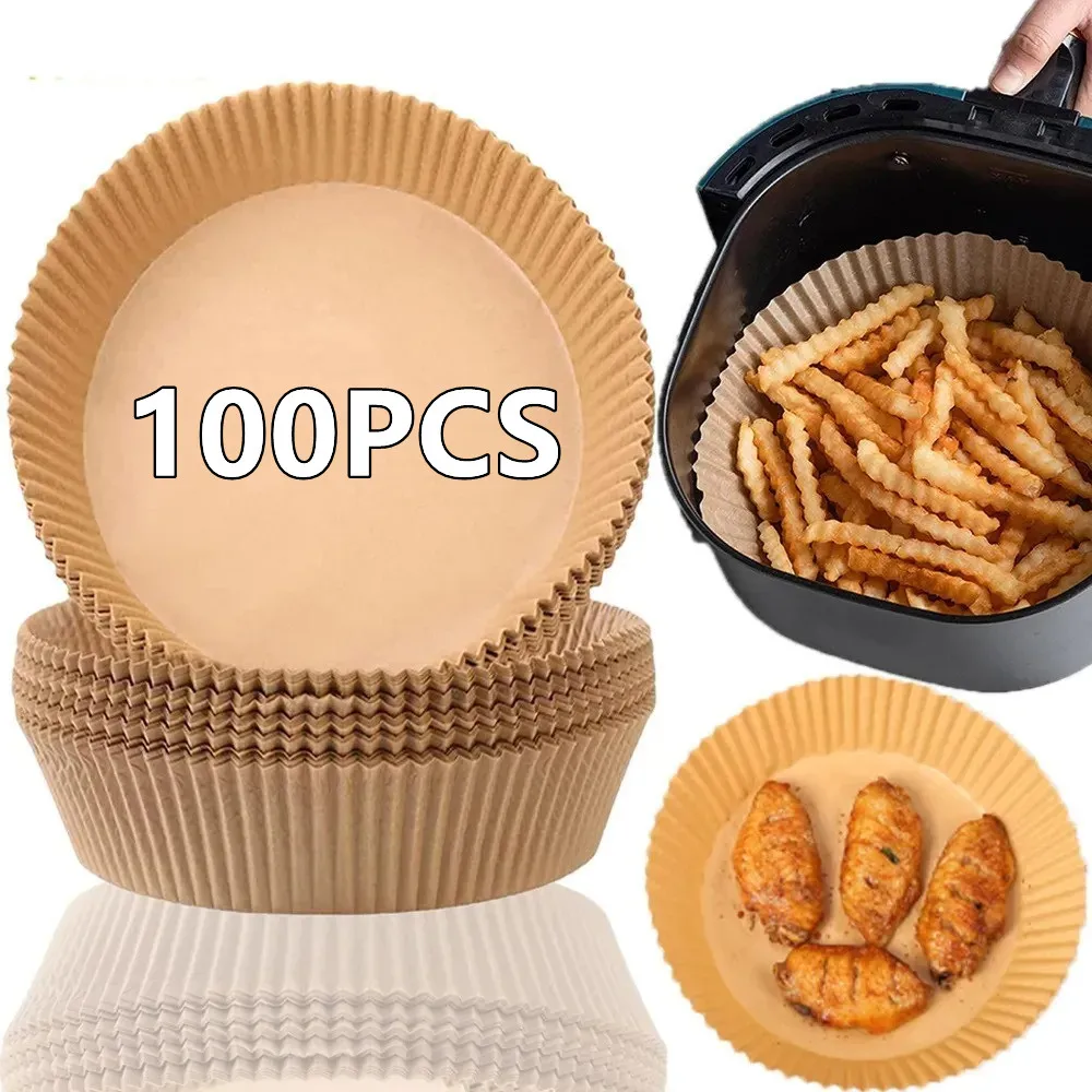 2550100pcsAirFryerDisposablePaperLinerNonStickAirFryer