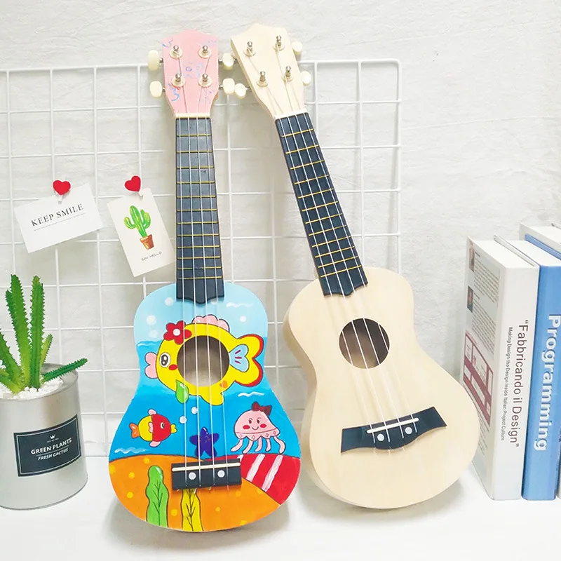 1pcs 21 Inches Ukulele Diy Coloring Material Package Guitar Musical