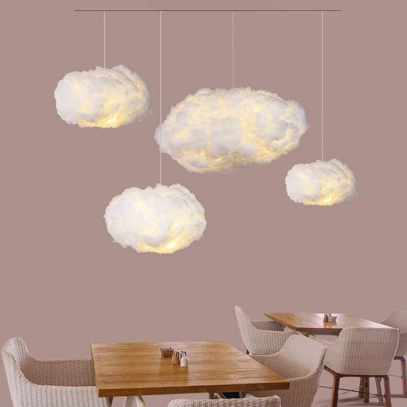 

Nordic Floating Cloud Pendant Lights Living Dining Children Room Led Chandelier Lighting Bedroom B&B Club Hanging Lamp Luminaire