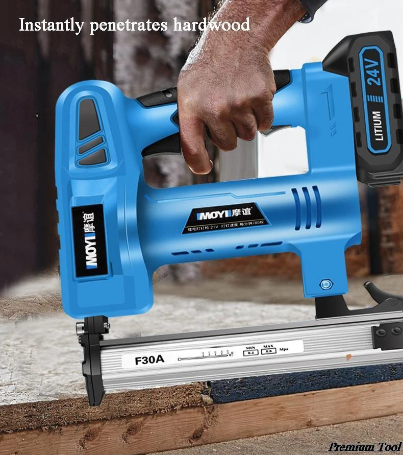 Cordless Electric Nail Gun Lithium Battery Shoot Nail Gun Furniture