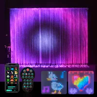 Smart Curtain String Lights App Controlled - 400 LED DIY Hanging Fairy Light Pattern and Text Programmable, Music Sync  Reote