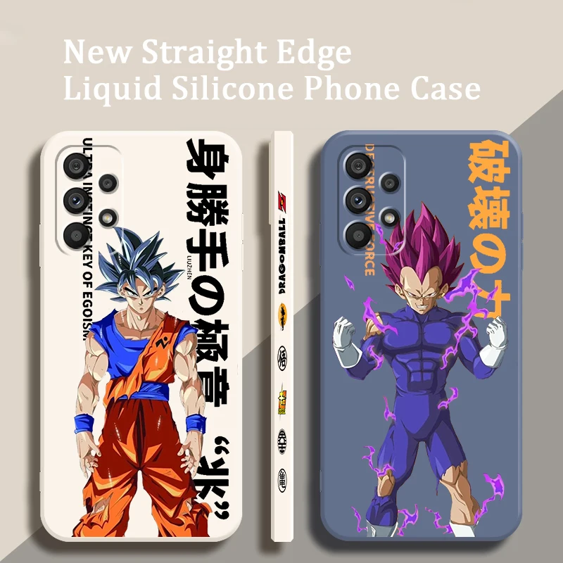 D-Dragon Vegeta Iv Goku Liquid Left Rope Per Samsung Note 20 10 A54 A31 A14 A03 A22 A34 A04 A24 Ultra Plus 5G Funda Phone Case