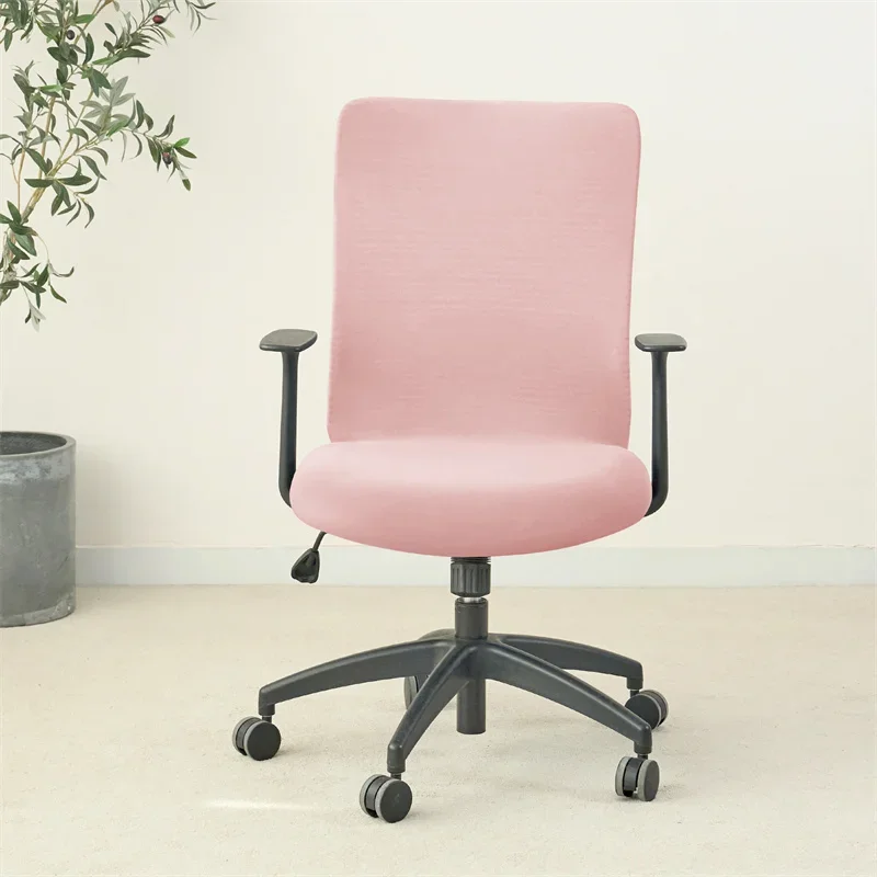 Solid Color Office Computer Chair Cover Stretch Rotating Gaming Chair Cover Spandex Seat Case Funda Para Silla De Oficina Home 6