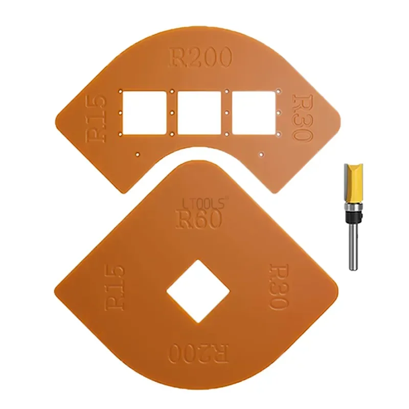 thumbnail image 2 of Router Corner Radius Templates - Aluminum Jig Set R10 To R50 For Woodworking 2 of 12