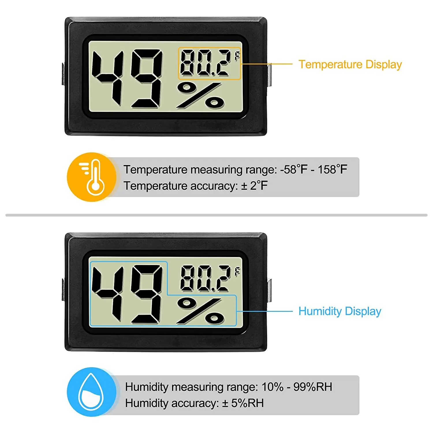 Digital thermo hygrometer with probe deals