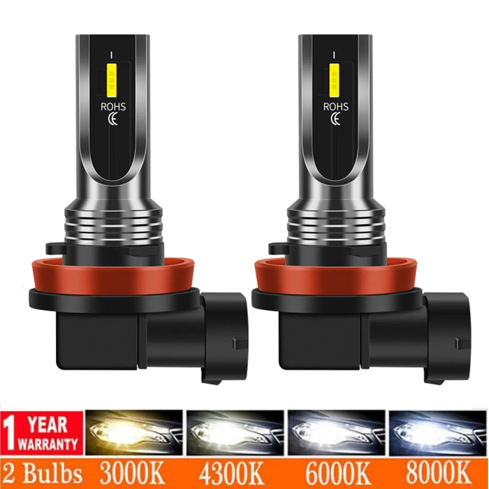 2 Pezzi H4 H7 H11 H10 Turbo Led Lampadine Per Fari Per Auto 3000K 6000K Psx24W 9005 Hb3 9006 Hb4 H8 Auto Lights Automobile Fendinebbia