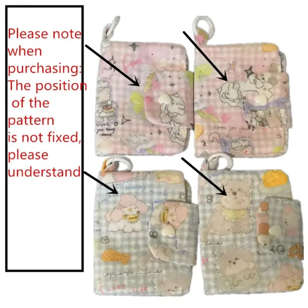 New Cartoon Coin Purse Multifunctional Cotton Fabric Wallets Large Capacity Mini Storage Bag 6