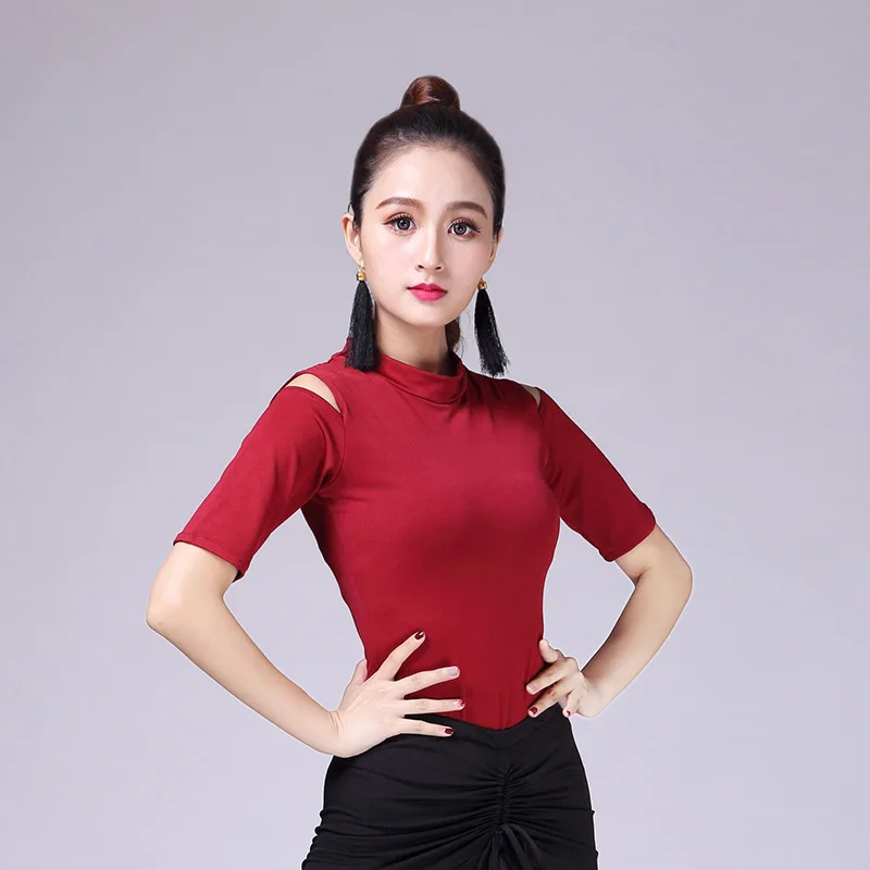 

Spring And Autumn Women Latin Dance Top Long Sleeves Short Sleeves Sexy Female Stage Competition Ballroom Samba Dancing Jacket