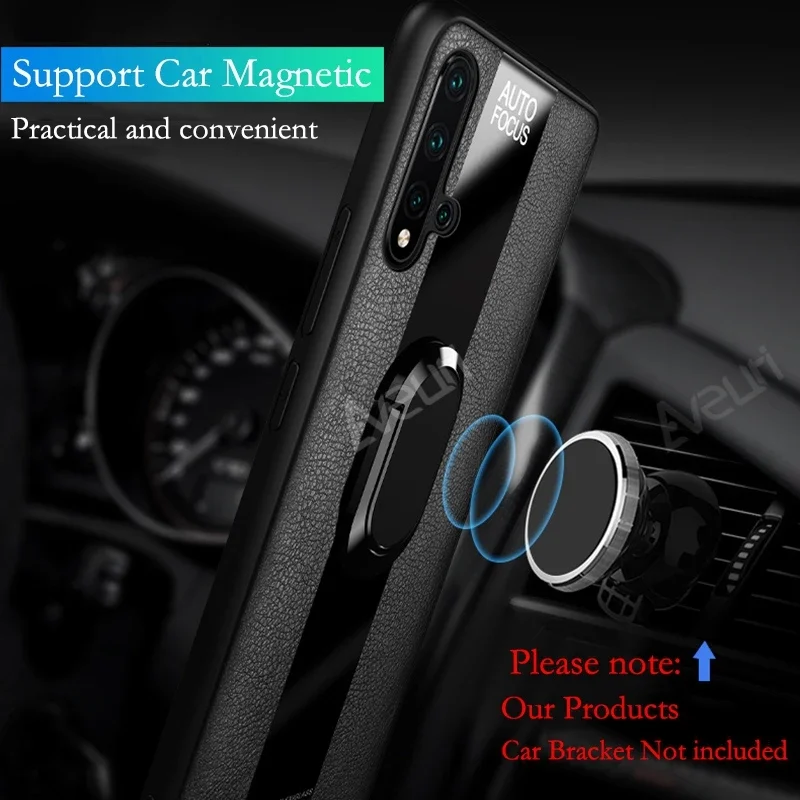 Leather Phone Case with Ring Holder