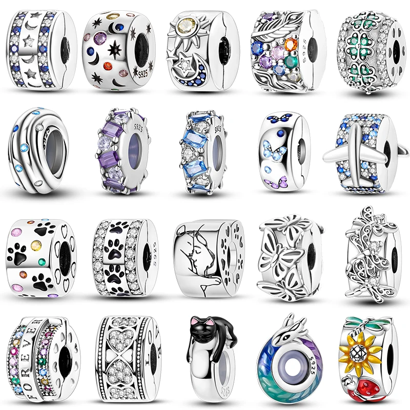 クリアパヴェクリップチャーム ラウンド 925 シルバークラスプパヴェクリップチャームブルースター