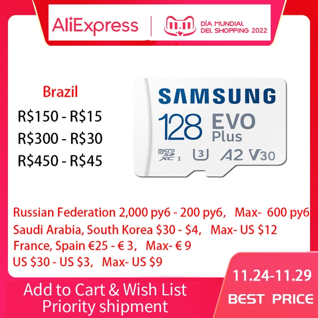Armazenamento Expandido com o Cartão Micro SD SAMSUNG Original de 512 GB