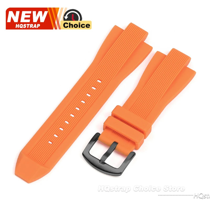 Convex End 13mmx29mm Silicone Strap - Men's Rubber Wristband Accessory