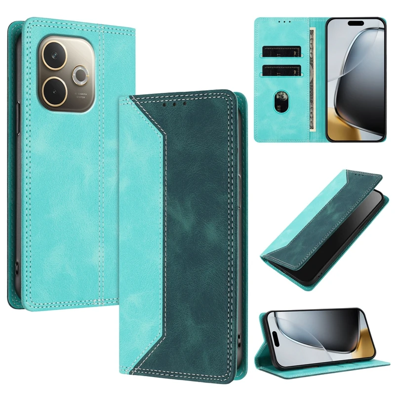 Luxury Solid Color Leather Magnetic Phone Case Cover - Enhanced Protection