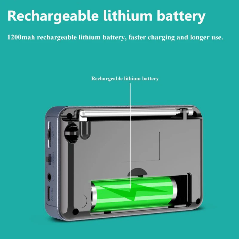 Mini Portable FM Radio LED Display Digital Radios Hifi Sound Bluetooth Speaker Wireless MP3 Music Player Support TF Card U Disk