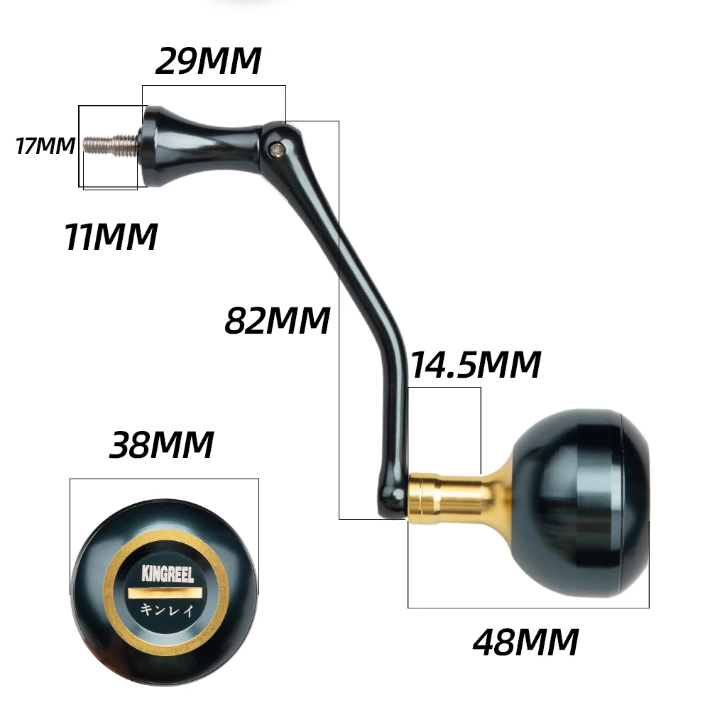 Fishing fans Metal spinning fishing reels Saltwater Spinning Interchangeable Handle Power Replacement Handle fishing reels