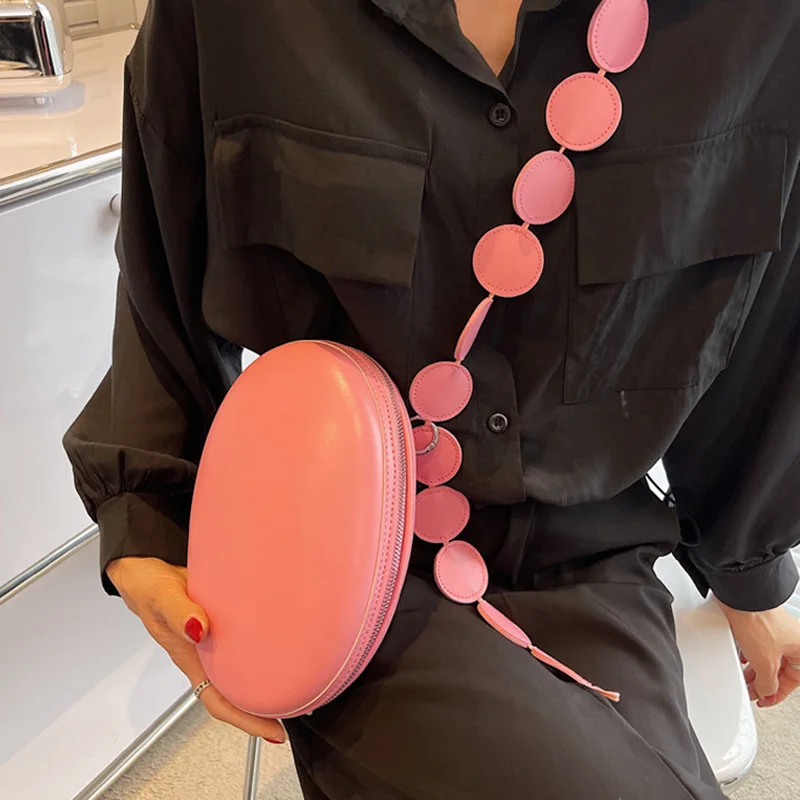 Crossbody Bag Women Handbags Brand Women Crossbody Bag Purse Summer Oval Small Shoulder Bags Designer Handbag Solid Color Leather Luxury Crossbody Chest Pack