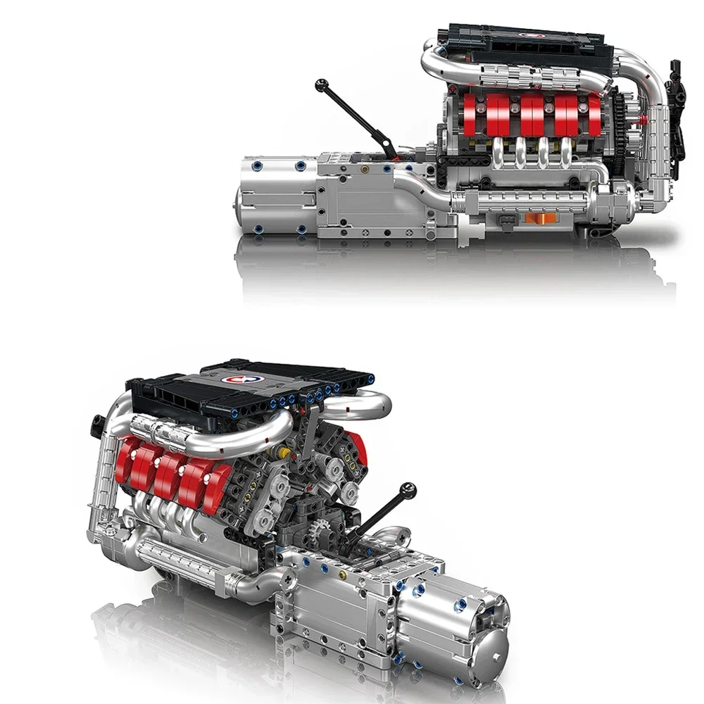 Mould King 10203 Mercedes V8 Engine Motorized view 2