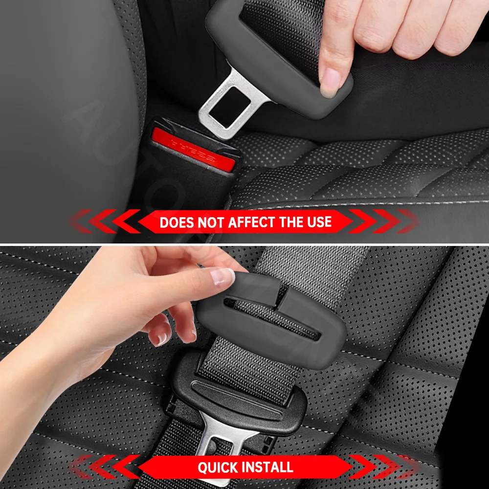 Car Seat Belt Clip Cover Soft Silicone Collision Avoidance Safety Belt Buckle Cover Seat Belt Clip For Mazda 2 3 5 6 8 cx3 cx5 Car Accessories