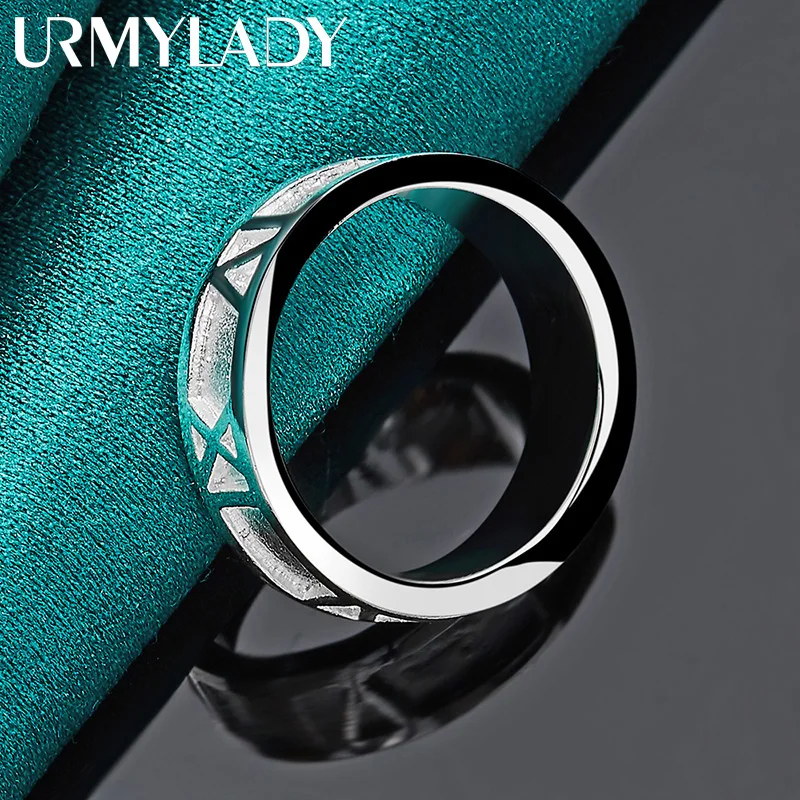 Urpwady 925 فضة الجوف جولة الأرقام الرومانية الدائ...