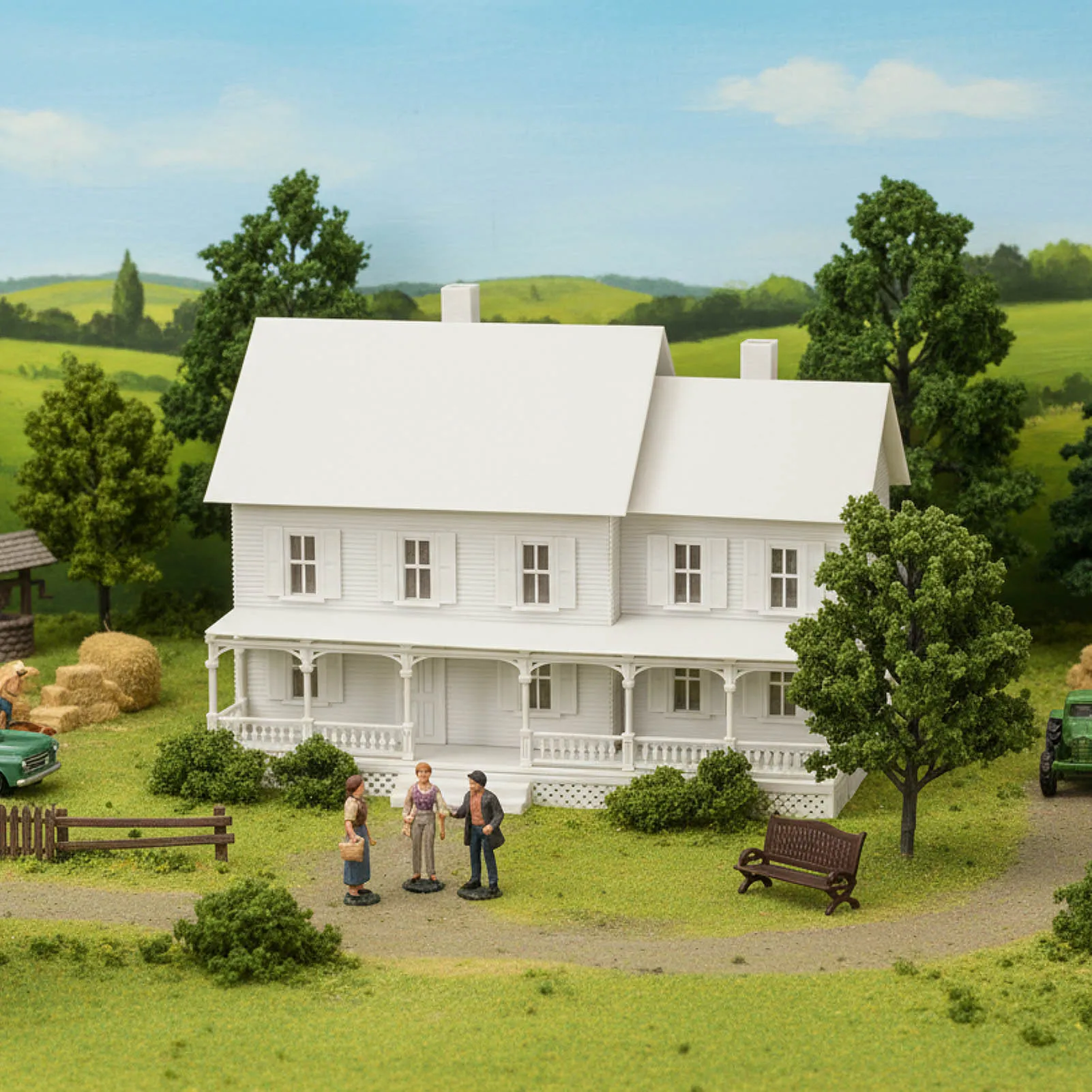 Evemodel O 스케일 모델 주택 키트 도색되지 않은 조립되지 않은 건축물 JZO7