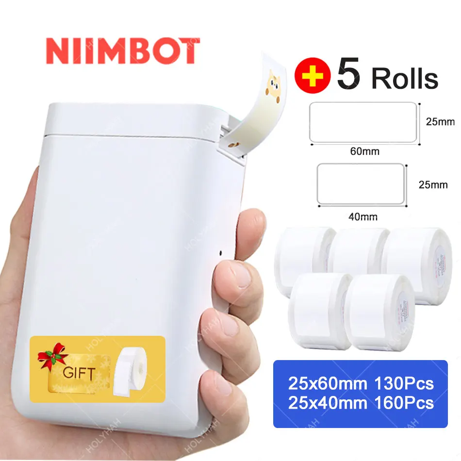 Label Maker NiiMbot D101 Portable Wireless Connection Label Printer Tape for Phone Tablet Easy to Use Office Home Organization mini thermal printer bluetooth Printers