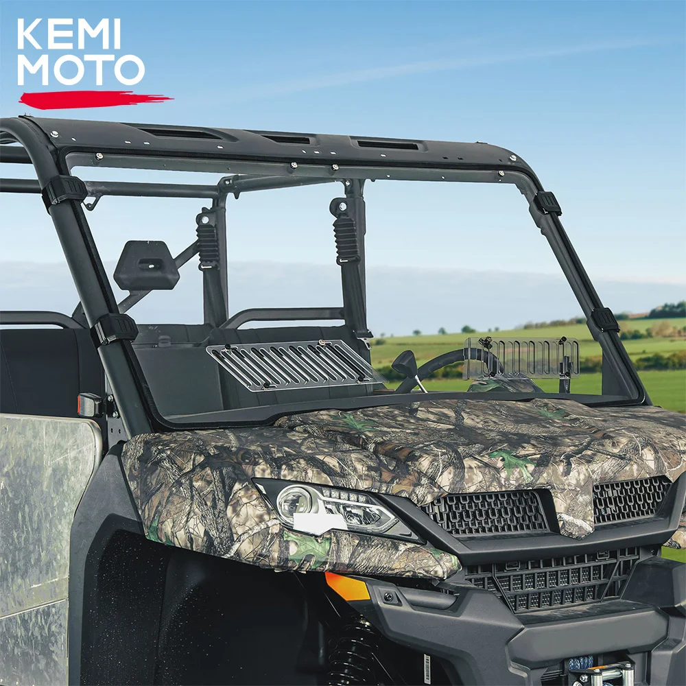 KEMIMOTO UTV Clear Front Windshield w/ Slide Vented Window Compatible with CFMOTO UForce 1000 2019-2023 UForce 1000 XL 2022-2023