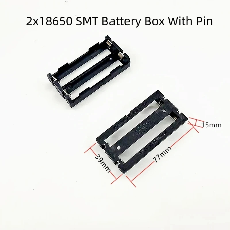 18650 SMT 배터리 상자 난연성 및 고온 방지 SMD 배터리 홀더는 직렬 및 병렬로 연결 가능