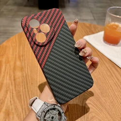 Luxury Kevlar Fiber Texture Shockproof Bumper Case - for HONOR 400 (Red and black)