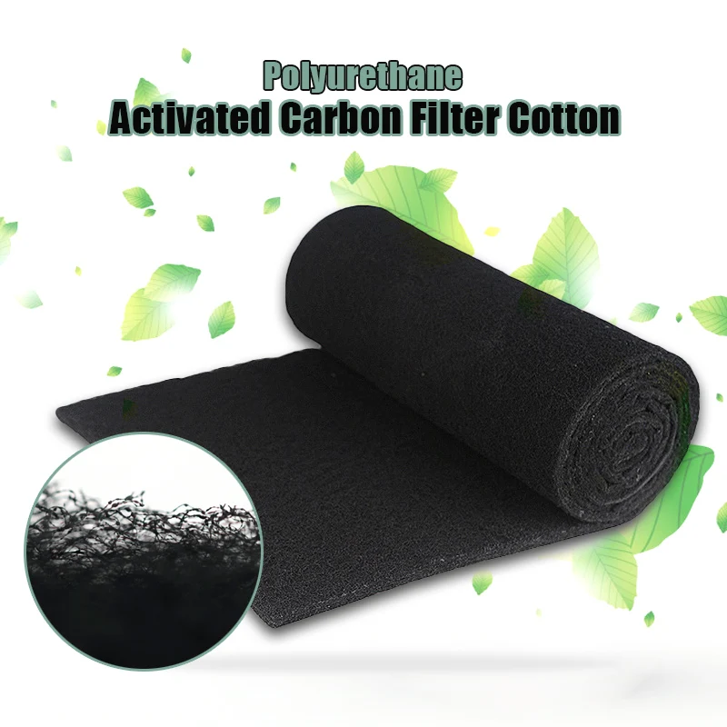 1x1m Air Purifier Filter Cotton Activated Carbon Filter of Air Purifier Parts Range Hood Activated Carbon Cotton 3/5/10mm