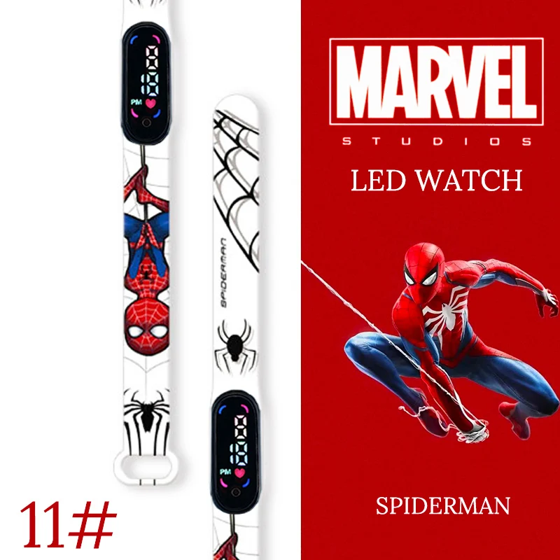 Disney Spiderman Kid's Watches Men Sport Wristband Bracelet Waterproof Children Digital Watch Boys LED Clock relogio montre