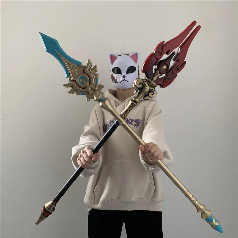 Anime Cosplay Props 100cm Mistsplitter Reforged Sword Genshin Impact Sword Kamisato Ayaka Cosplay Weapon Props Safety PU Role Gift