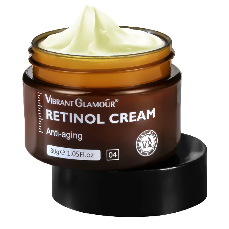 VIBRANT GLAMOUR Set Crema Viso al Retinolo + Siero Viso + Siero Occhi Nutriente Rinfrescante per Borse sotto gli Occhi Idratante Crema per la Pelle - immagine 5
