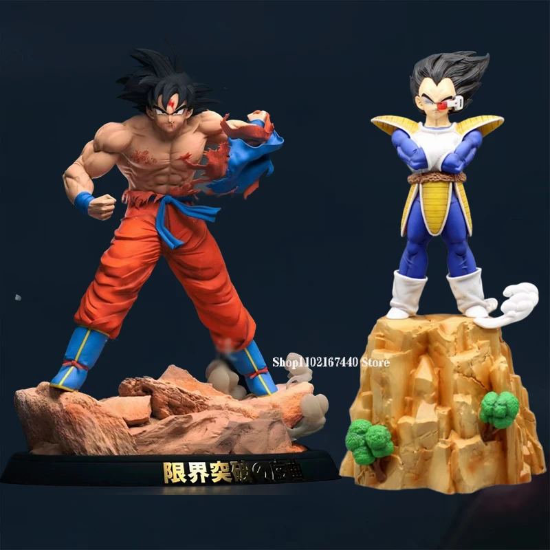 

Anime Dragon Ball Z Figures REAL Son Goku Vegeta Action Figures Debut Goku Figure Torn Clothes Statue PVC Collection Toys Gifts