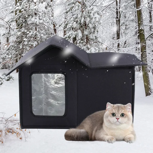 Outdoor Cat House Detachable Roof Easy To Clean Pet Bed Waterproof Practical Cat Nest Cat and Dog Multifunctional Universal Bed 2