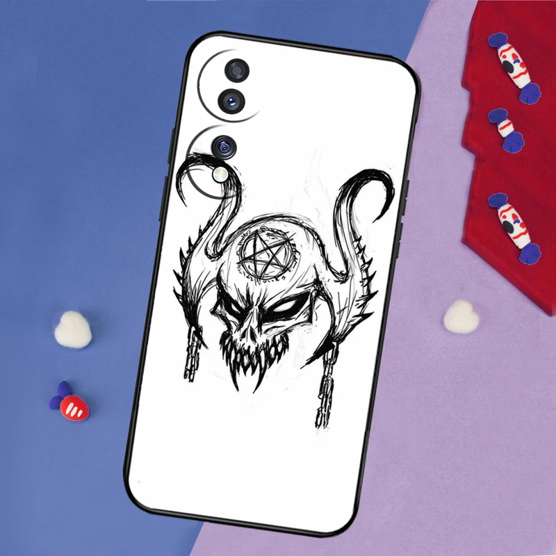 Satanic Scary Skull Phone Case Cover