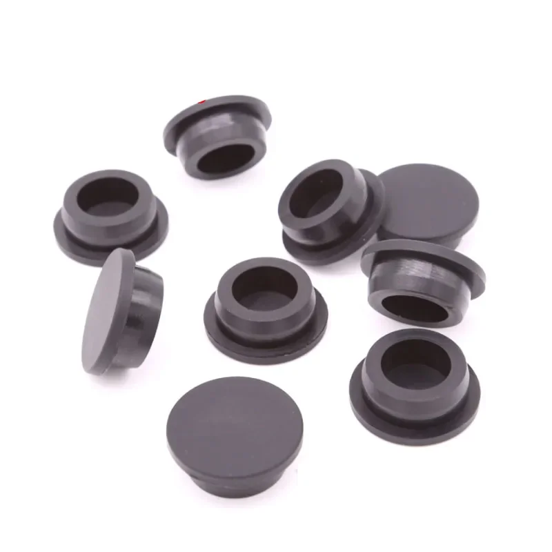 Silicone Rubber Caps Plugs With Hole Pipe Tube Inserts Stopper Dustproof 6.8mm~68.6mm