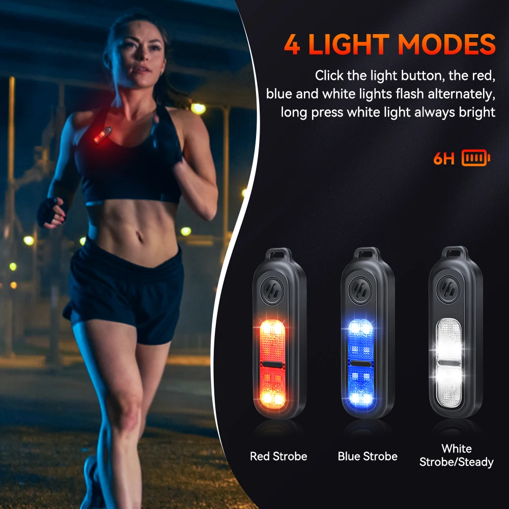 Camluxy 130dB Safety Self Defense Alarm Type-C Rechargeable Personal LED Emergency Night Light Key Chain Night Running