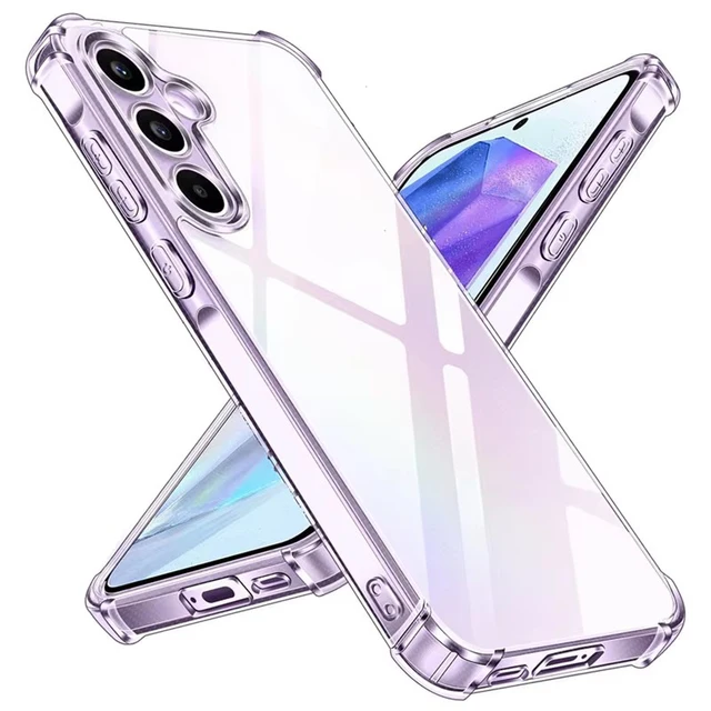 Funda de teléfono transparente para Samsung Galaxy A55 5G, funda trasera Samsung A56 A55 A36 A35 A26 A17 A16 A15 A 15 16 25 35 55 56 36
