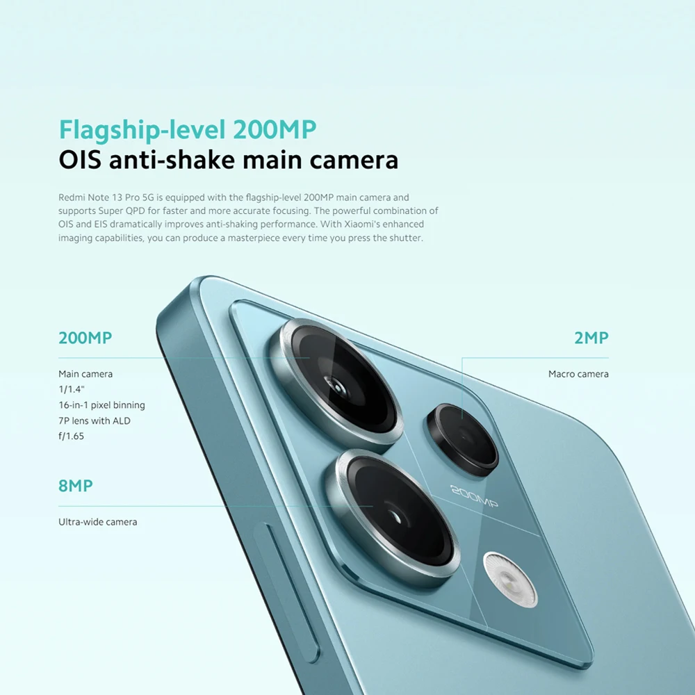 Xiaomi Redmi Note 13 Pro 5G Smartphone 8+256GB Snapdragon 7S Gen