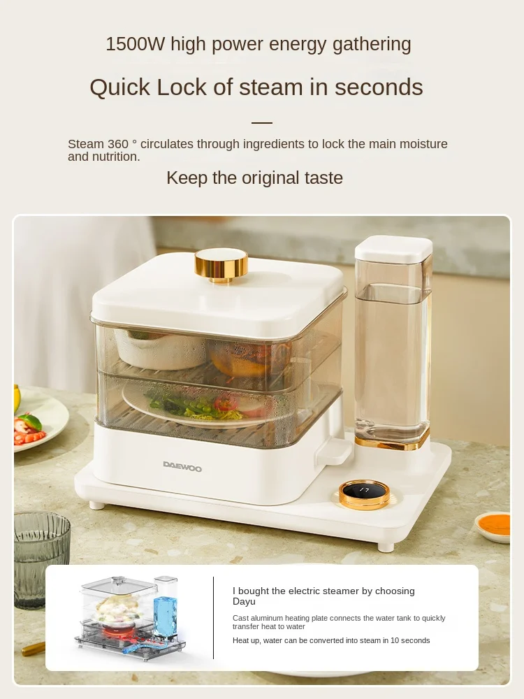 Electric Steamer Household Small Steamer Multi-function Steamed Breakfast Buns Egg Hot Dish Artifact