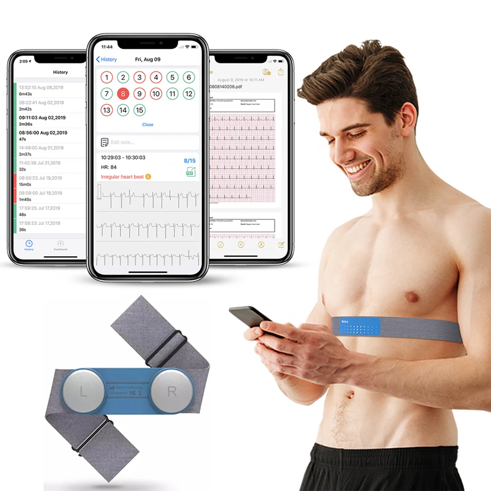Bluetooth Wearable Ecg Monitor Ecg Monitor Portable Handheld Ecg