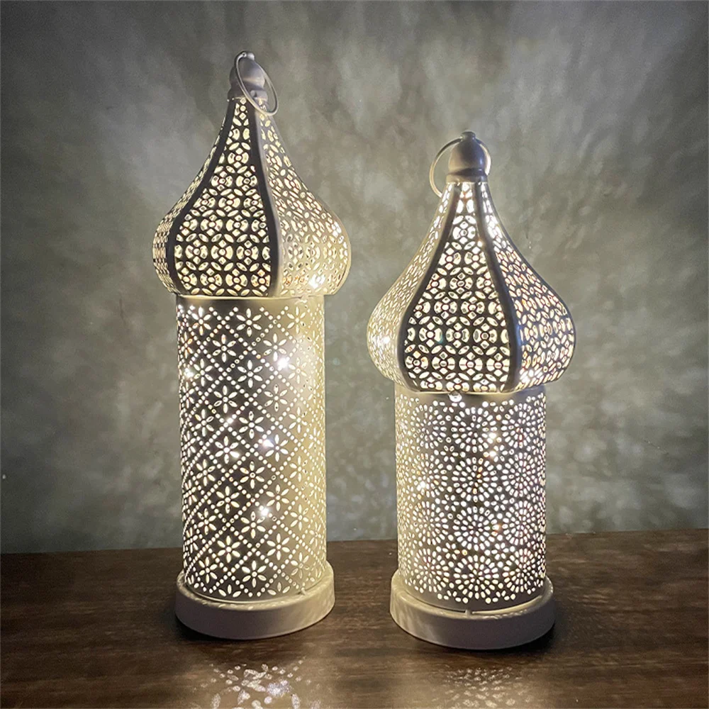 LED Ramadan Light Lamp EID Mubarak Decoration For Home 2022 Ramadan Kareem Hanging Lantern Islam Muslim Event Eid Party Supplies