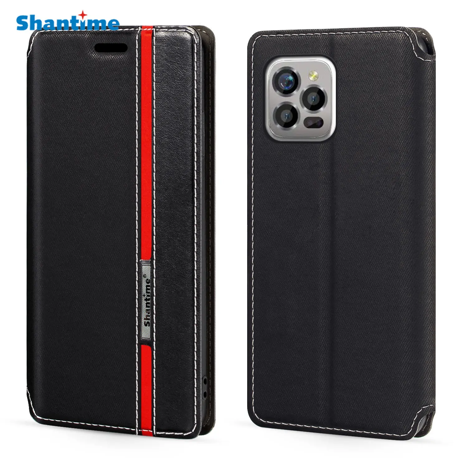 

For Unihertz Luna Case Fashion Multicolor Magnetic Closure Leather Flip Case Cover with Card Holder 6.81 inches