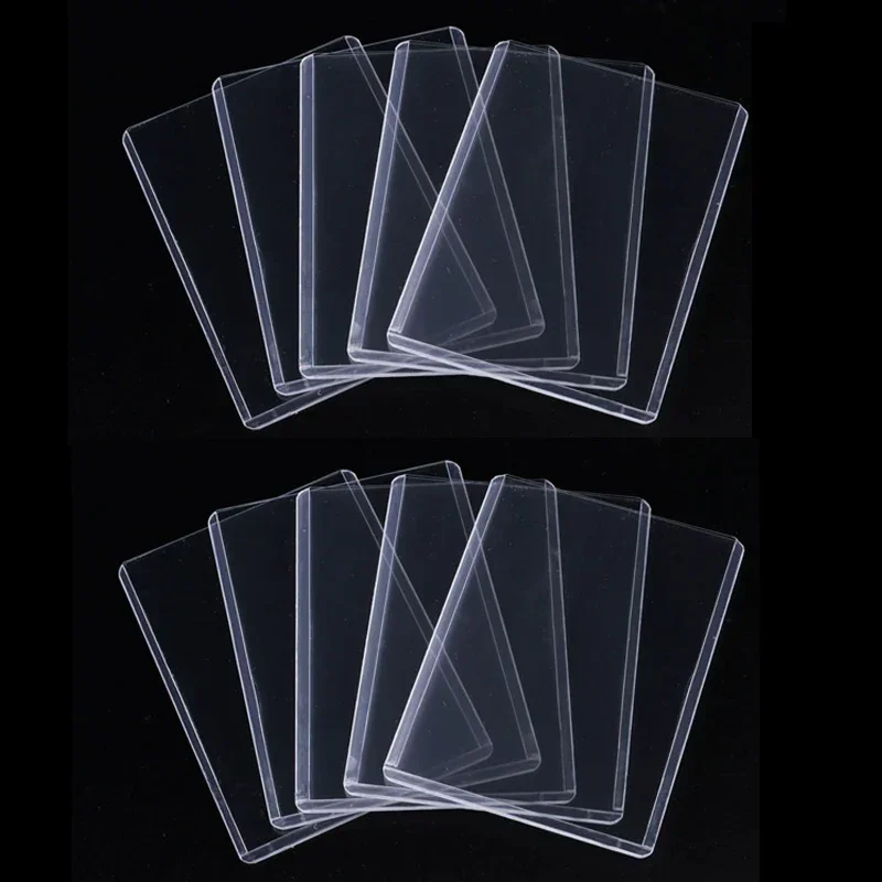 Waterproof Transparent Rigid Plastic Card Holder - Durable Sleeve for Business, Credit, and ID Cards