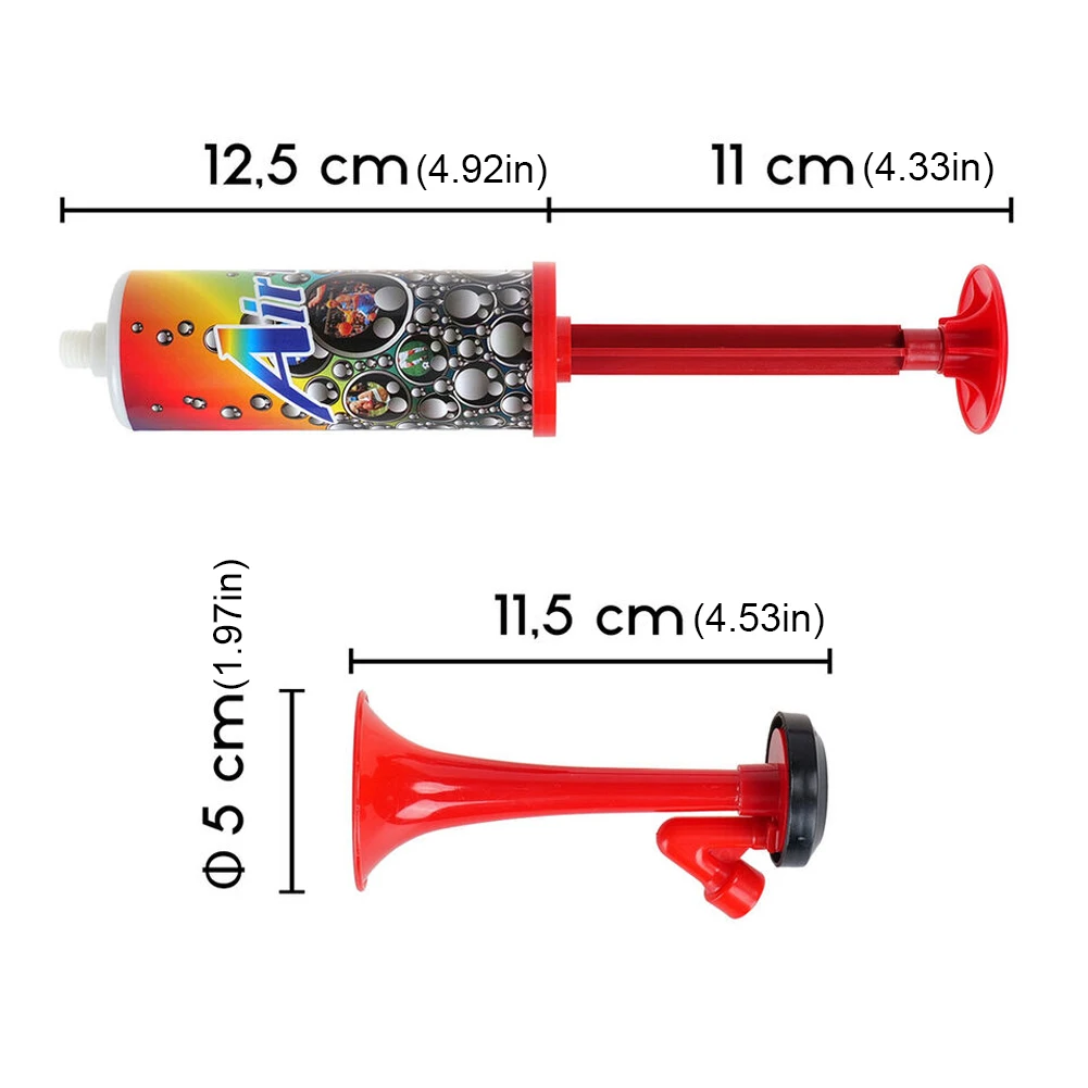 Portable Soccer Air Cheering Horn Handheld Loud Voice Cheering Horn Reusable Air Pressure Trumpets Football Championship Fanfare