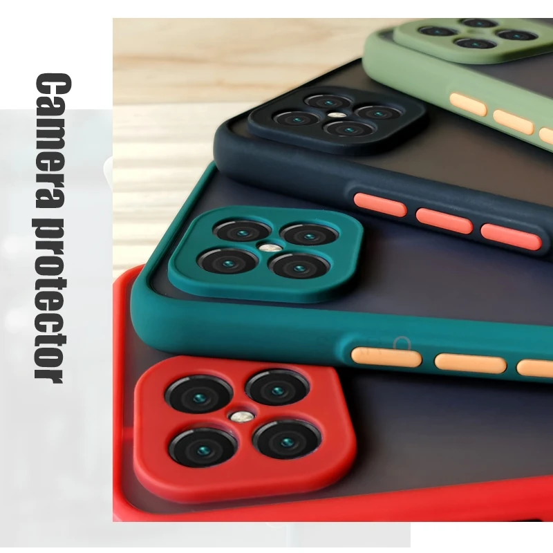 Matte Translucent Silicone Bumper Armor Case
